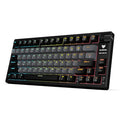 Wireless Mechanical Keyboard (BT+2.4GHz+Wired) | 9 Layer Gasket Structure, Outemu Red Switches, Per-Key RGB, 1000Hz, nKey Rollover, Volume Controller | Windows Software (Black)
