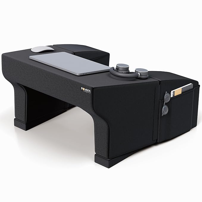 Lap Desk Pillow | Height Adjustable, Soft & Comfortable Armrest, Easy to Store | For Working on Laptop, Reading & Gaming | Work from Home Pillow | Perfect for Using on Bed, Sofa & Floor