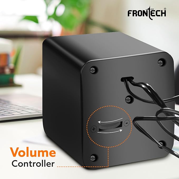 Premium 2.0 Channel USB Powered Speakers with 1.5W x 2 Output, AUX Input, and 1-Year Warranty (Red)