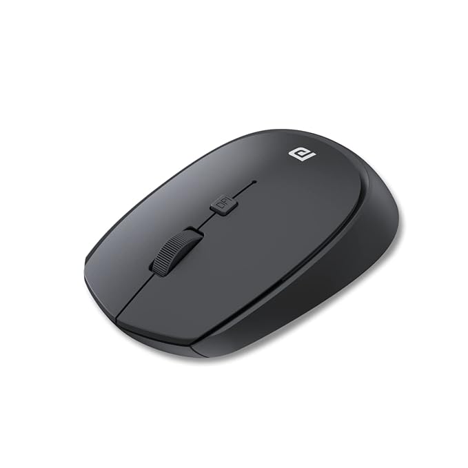 Wireless Optical Mouse with 2.4GHz, USB Nano Dongle, Optical Orientation, Click Wheel, Adjustable DPI(Black)
