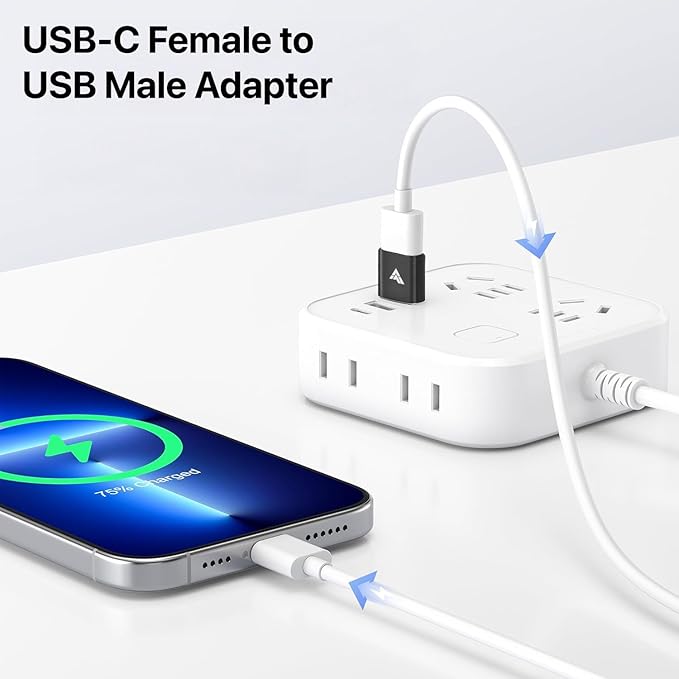 Snaplink USB-A to Type-C OTG Adapter Connector USB 3.0 Fast Charging 5 Gbps High-Speed Data Transfer Compatible with Smartphone, Tablet, USB-C Hub, Pendrive & Hard Disk– Grey