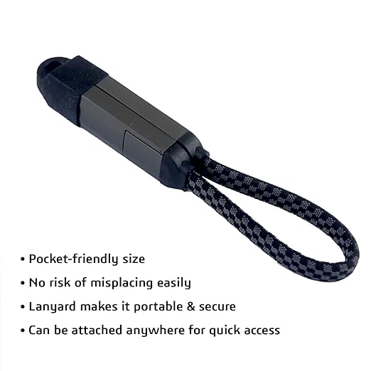 Power Cable 10 | 4 in One Multi Functional Cable with High Data Transfer Speed and 65 Watt Fast Charging | one cable for Iphone, Android or Laptop