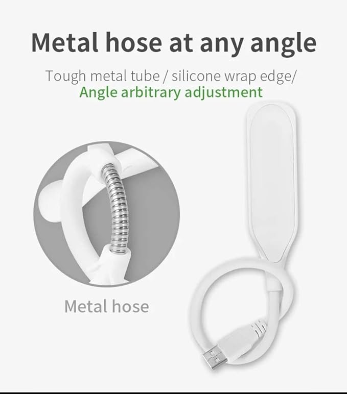 Portable Flexible Adjustable Eye Protection USB LED Desk Light Table Lamp for Reading, Working on PC, Laptop, Power Bank, Bedroom