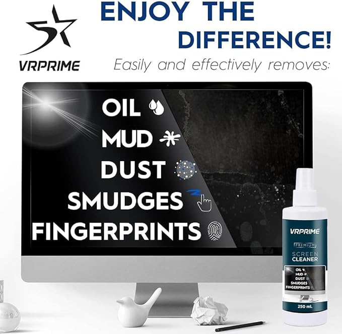 Laptop Cleaner Kit 8-in-1 | Tool for Cleaning Keyboard, Earbuds or Screens | Laptop Cleaning Kit Combo with 250Ml Screen Cleaner Liquid Spray