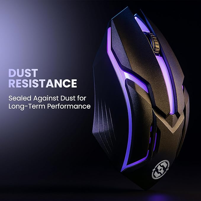 Wired USB Optical Gaming Mouse, 1000 DPI Precision | Ergonomic Gaming Design with LED Light, 3 Buttons, Plug & Play, 1.1m Cable, Lightweight USB mouse for PC, Laptop, Mac & Windows (Black)