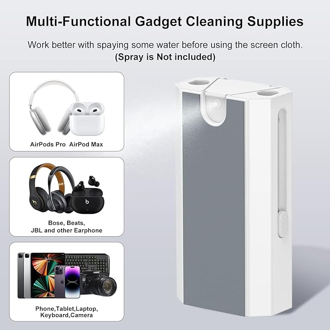 Laptop Cleaner Kit 8-in-1 | Tool for Cleaning Keyboard, Earbuds or Screens | Laptop Cleaning Kit Combo with 250Ml Screen Cleaner Liquid Spray