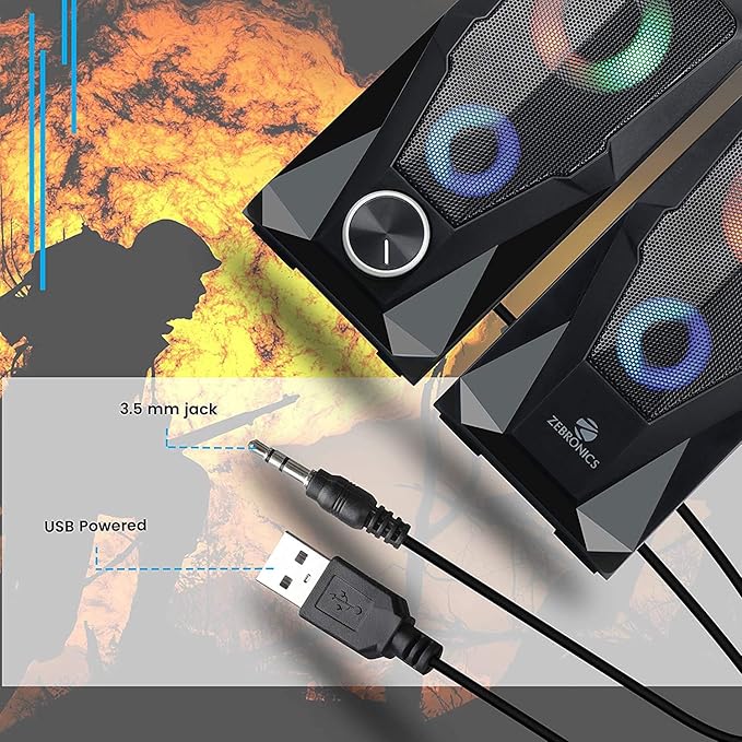 Multimedia Speaker With Aux Connectivity,USB Powered And Volume Control